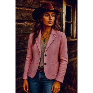 T-Jacket by Tonello "T-Earth" Women Slim Fit Blazer –Pink (Made in Italy) Sz:Sm